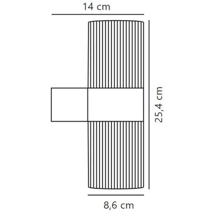 Nordlux - Aplique de exterior KYKLOP 2xGU10/25W/230V IP54 negro