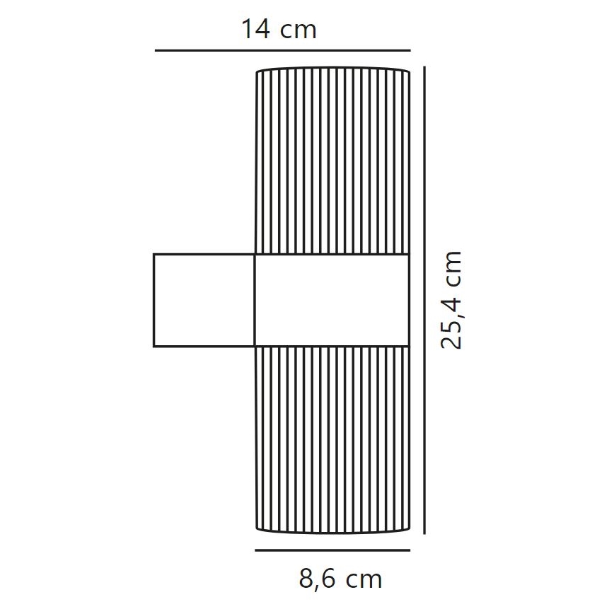 Nordlux - Aplique de exterior KYKLOP 2xGU10/25W/230V IP54 negro
