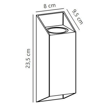 Nordlux - Aplique de exterior NICO 2xGU10/35W/230V IP54 antracita