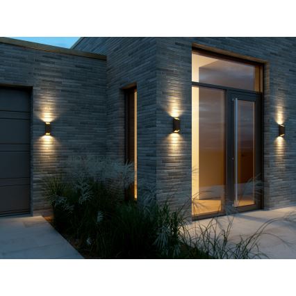 Nordlux - Aplique de exterior NICO 2xGU10/35W/230V IP54 marrón