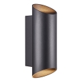 Nordlux - Aplique de exterior NICO 2xGU10/35W/230V IP54 negro