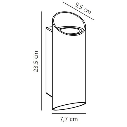 Nordlux - Aplique de exterior NICO 2xGU10/35W/230V IP54 negro