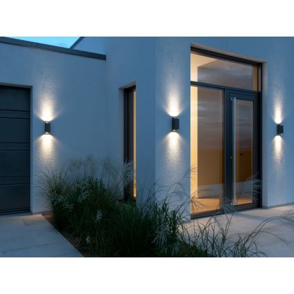 Nordlux - Aplique de exterior NICO 2xGU10/35W/230V IP54 negro