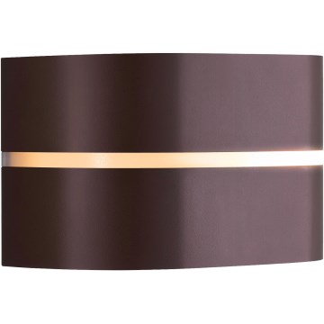 Nordlux - Aplique de exterior SIBELIS 1xE27/10W/230V IP44 marrón
