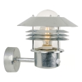 Nordlux - Aplique de pared exterior con sensor VEJERS 1xE27/60W/230V IP54 plateado