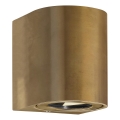 Nordlux - Aplique de pared exterior LED CANTO 2xLED/5,5W/230V IP44 dorado
