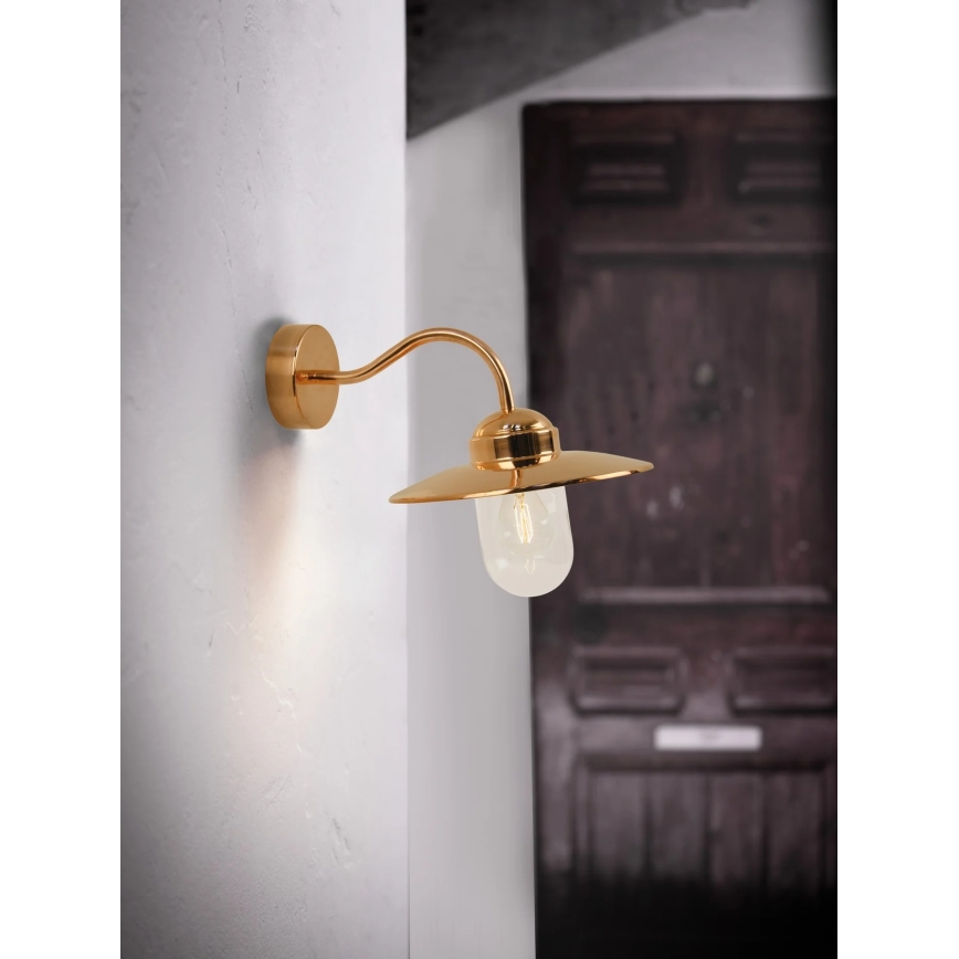 Nordlux - Aplique de pared exterior LUXEMBOURG 1xE27/60W/230V IP54 acabado en cobre