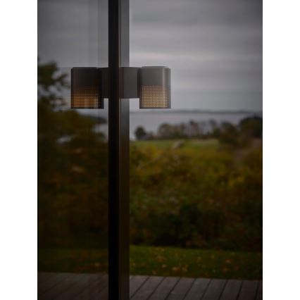 Nordlux - Aplique de pared exterior SIDARA 1xE27/15W/230V IP54 antracita