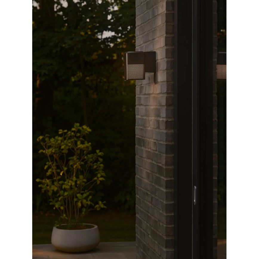 Nordlux - Aplique de pared exterior SIDARA 1xE27/15W/230V IP54 negro
