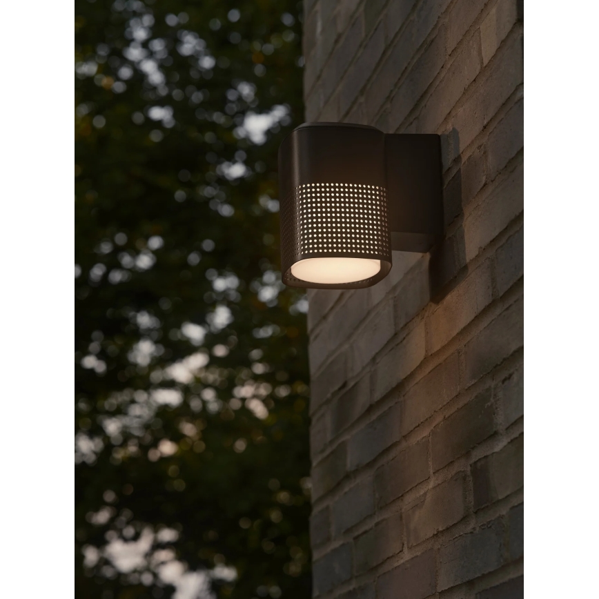 Nordlux - Aplique de pared exterior SIDARA 1xE27/15W/230V IP54 negro