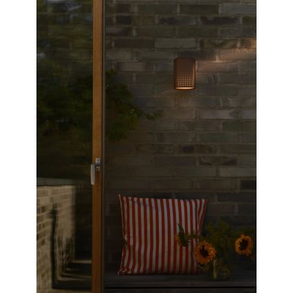 Nordlux - Aplique de pared para exterior SIDARA 1xE27/15W/230V IP54 marrón