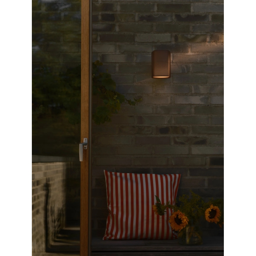 Nordlux - Aplique de pared para exterior SIDARA 1xE27/15W/230V IP54 marrón