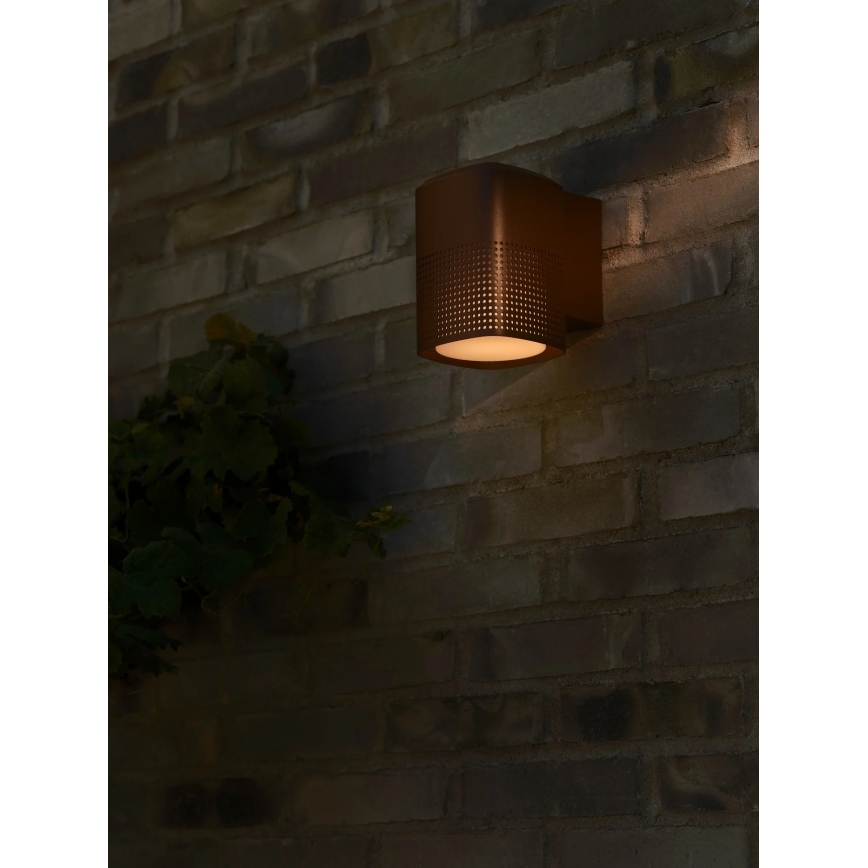 Nordlux - Aplique de pared para exterior SIDARA 1xE27/15W/230V IP54 marrón