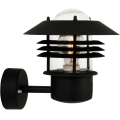 Nordlux - Aplique de pared para exterior VEJERS 1xE27/60W/230V IP54 negro