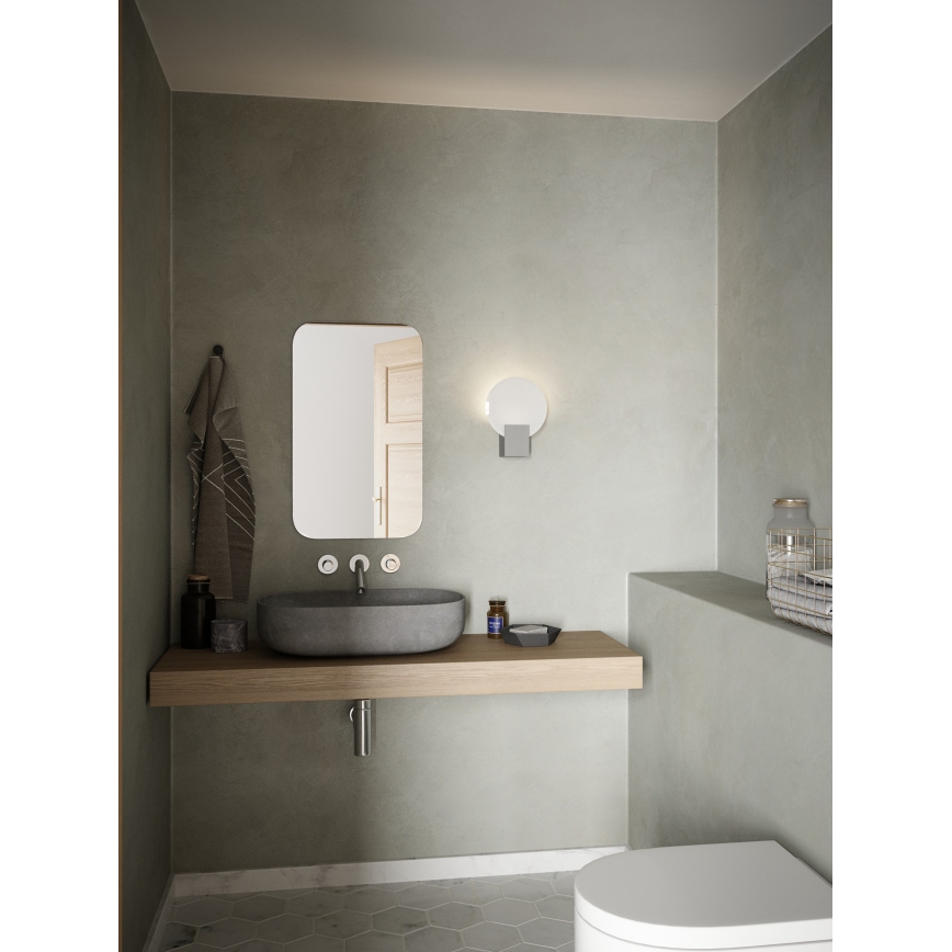 Nordlux - Aplique LED regulable para baño HESTER LED/9,5W/230V IP44 blanco