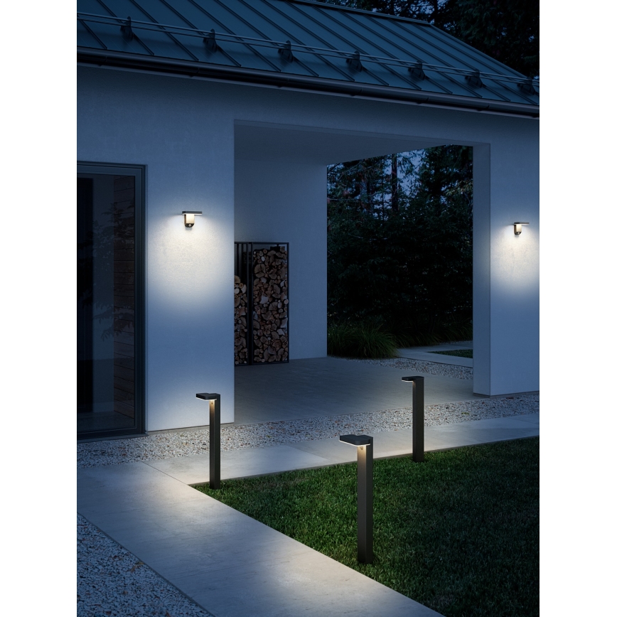 Nordlux - Aplique solar LED de pared con sensor RICA LED/5W/3,7V IP44 2200 mAh angular