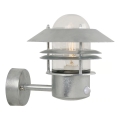 Nordlux - Aplique para exterior con sensor BLOKHUS 1xE27/60W/230V IP54 plata