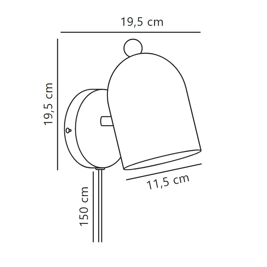 Nordlux - Foco de pared GASTON 1xE27/15W/230V azul