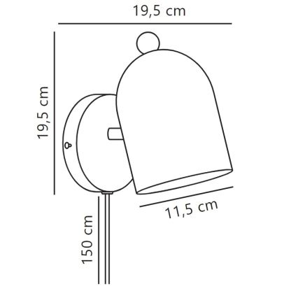 Nordlux - Foco de pared GASTON 1xE27/15W/230V rosa