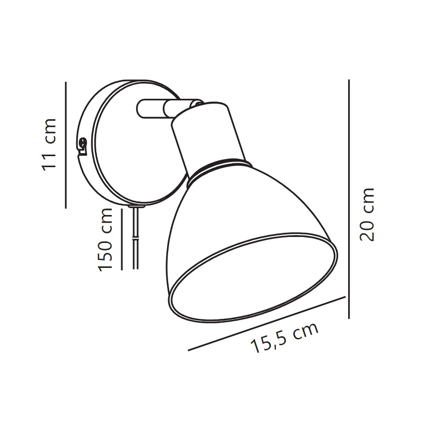 Nordlux - Foco de pared POP 1xE27/18W/230V beige