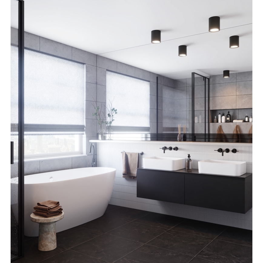 Nordlux - Foco empotrable LED regulable para baño LANDON LED/6,5W/230V IP44 negro