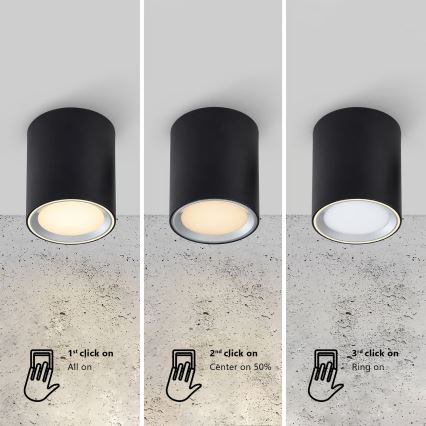 Nordlux - Foco empotrable LED regulable para baño LANDON LED/6,5W/230V IP44 negro