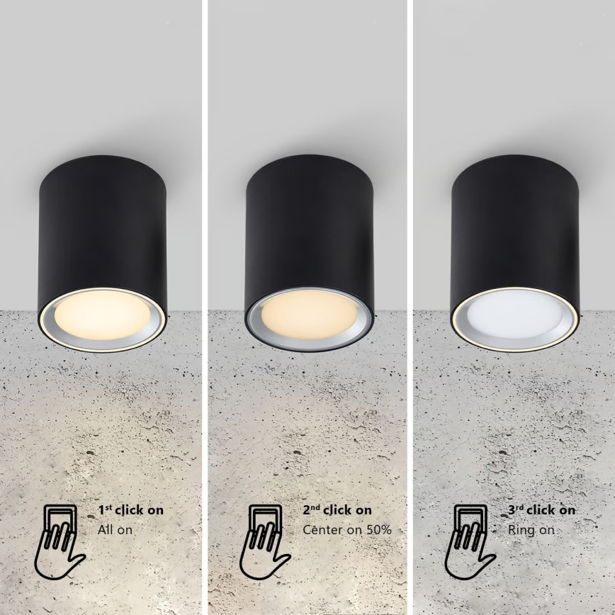 Nordlux - Foco empotrable LED regulable para baño LANDON LED/6,5W/230V IP44 negro