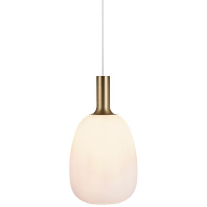 Nordlux - Lámpara colgante ALTON 1xE27/60W/230V blanco/negro/latón