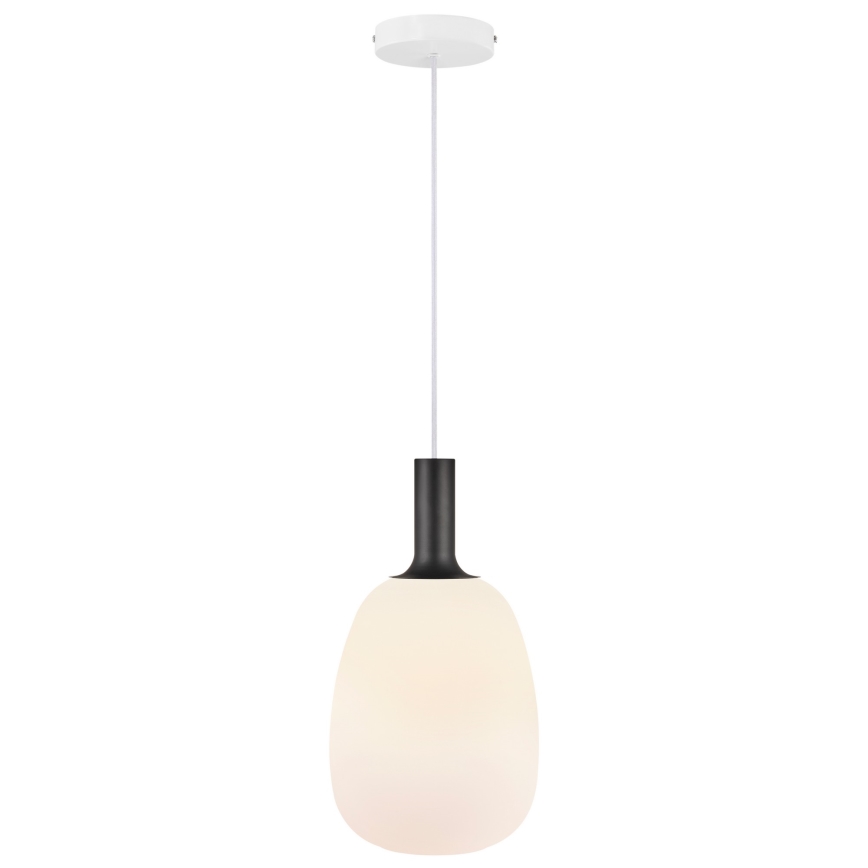 Nordlux - Lámpara colgante ALTON 1xE27/60W/230V blanco/negro/latón
