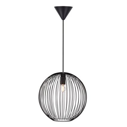 Nordlux - Lámpara colgante BERONI con cable 1xE27/60W/230V negra Ø 35 cm