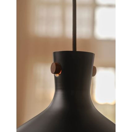 Nordlux - Lámpara colgante con cable DORINA 1xE27/60W/230V negro, diámetro 45 cm