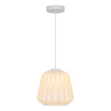 Nordlux - Lámpara colgante con cable ELBIE 1xE27/15W/230V Ø 24 cm blanco