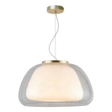Nordlux - Lámpara colgante con cable JELLY 1xE27/40W/230V blanco/transparente Ø 39 cm