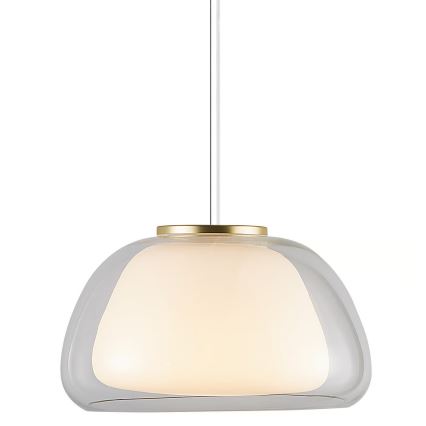Nordlux - Lámpara colgante con cable JELLY 1xE27/40W/230V blanco/transparente Ø 39 cm