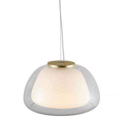 Nordlux - Lámpara colgante con cable JELLY 1xE27/40W/230V blanco/transparente Ø 39 cm
