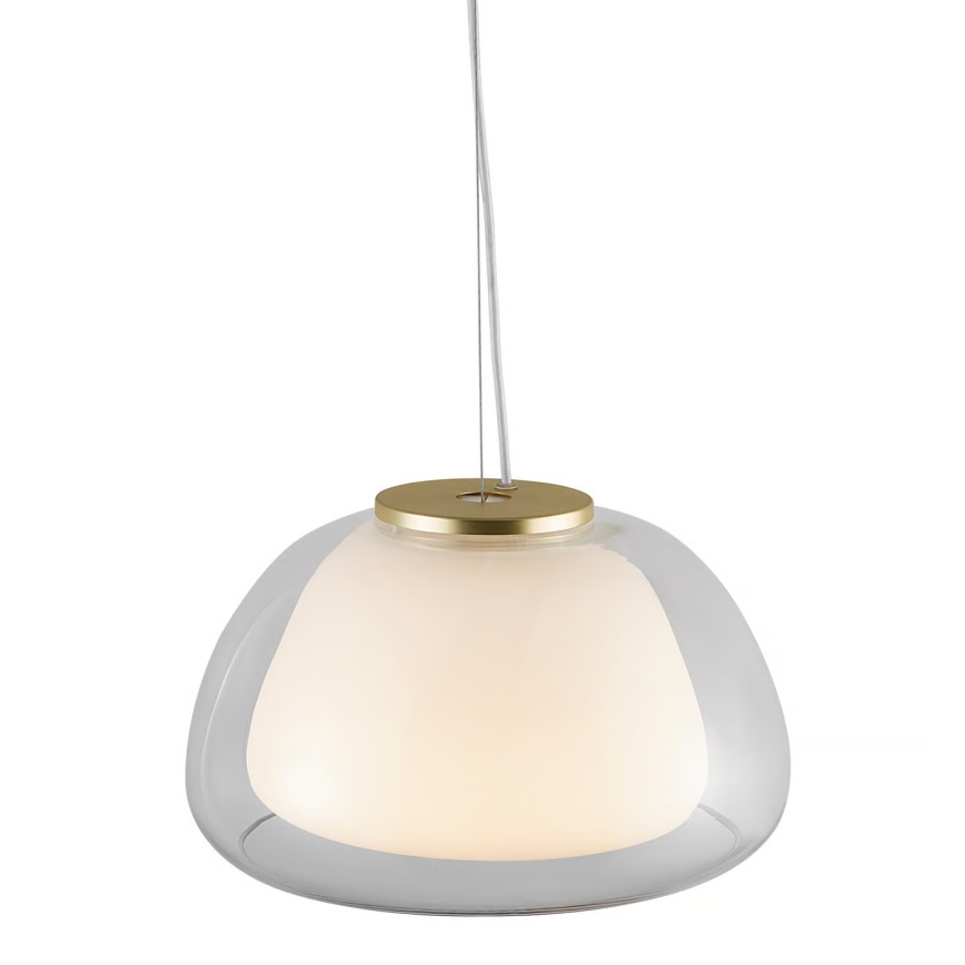 Nordlux - Lámpara colgante con cable JELLY 1xE27/40W/230V blanco/transparente Ø 39 cm