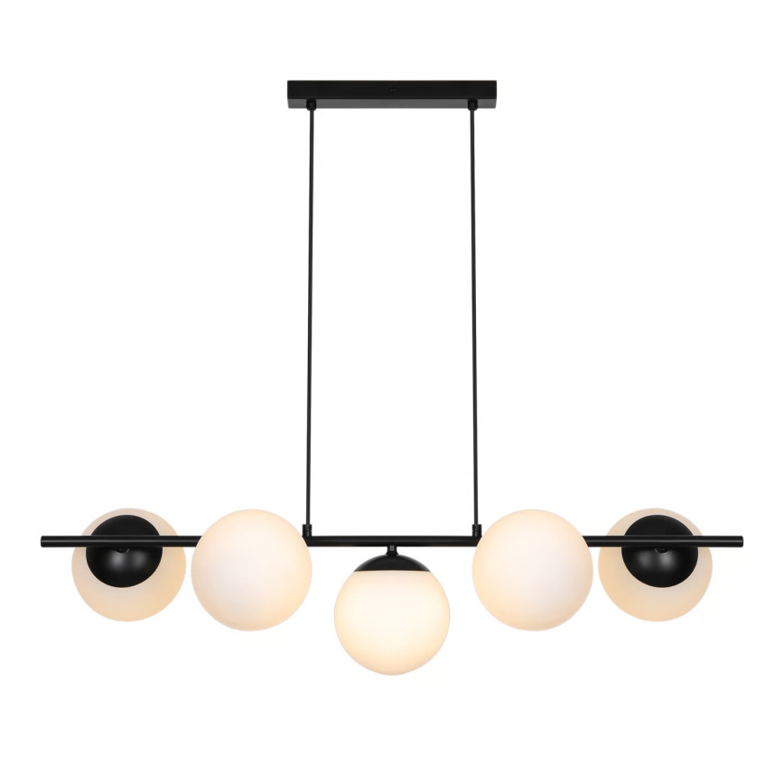 Nordlux - Lámpara colgante con cable LILLY 5xE14/10W/230V negra