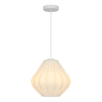 Nordlux - Lámpara colgante con cable MALUCA 1xE27/15W/230V Ø 29 cm blanco