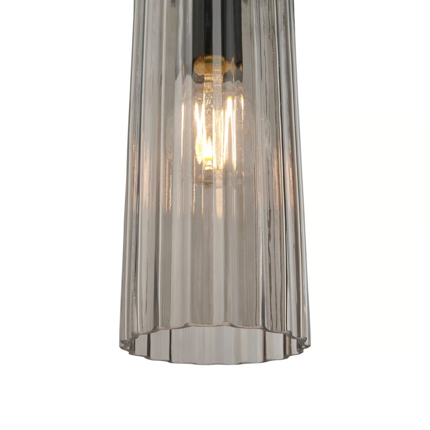 Nordlux - Lámpara colgante con cable MIELLA 3xE27/25W/230V negro/ahumado