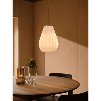 Nordlux - Lámpara colgante con cable SALLINO, 1xE27/15W/230V, diámetro 24 cm, blanca