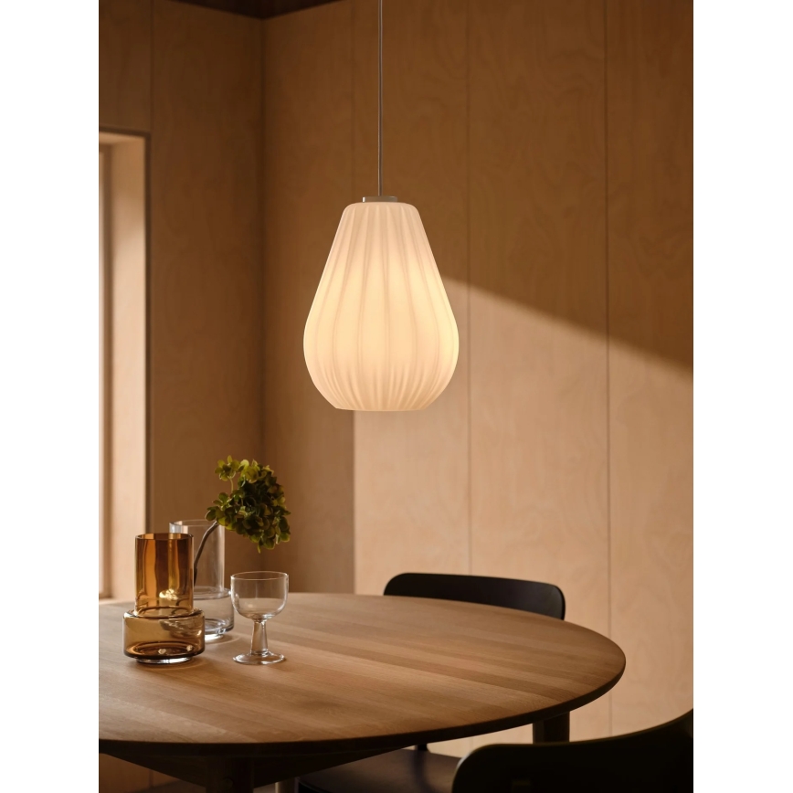Nordlux - Lámpara colgante con cable SALLINO, 1xE27/15W/230V, diámetro 24 cm, blanca