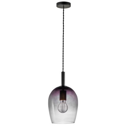 Nordlux - Lámpara colgante con cable UMA 1xE27/40W/230V Ø 18 cm negro/ahumado