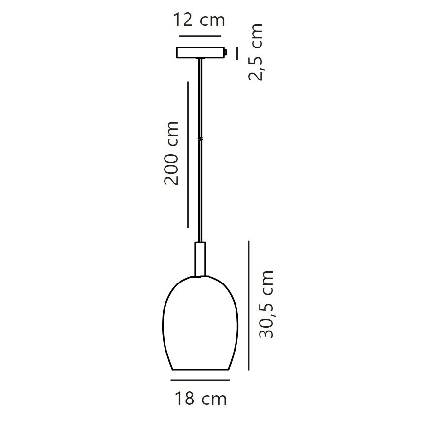 Nordlux - Lámpara colgante con cable UMA 1xE27/40W/230V Ø 18 cm negro/ahumado