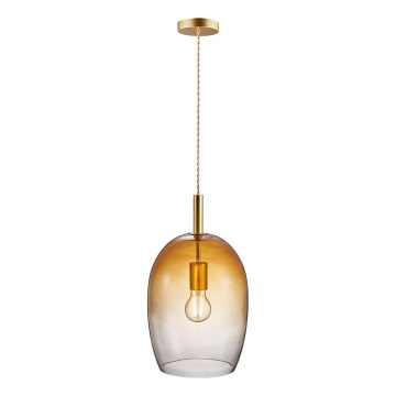 Nordlux - Lámpara colgante con cable UMA 1xE27/40W/230V Ø 23 cm marrón/ahumado