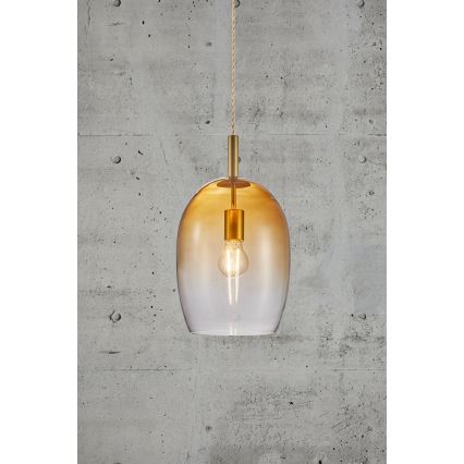 Nordlux - Lámpara colgante con cable UMA 1xE27/40W/230V Ø 23 cm marrón/ahumado