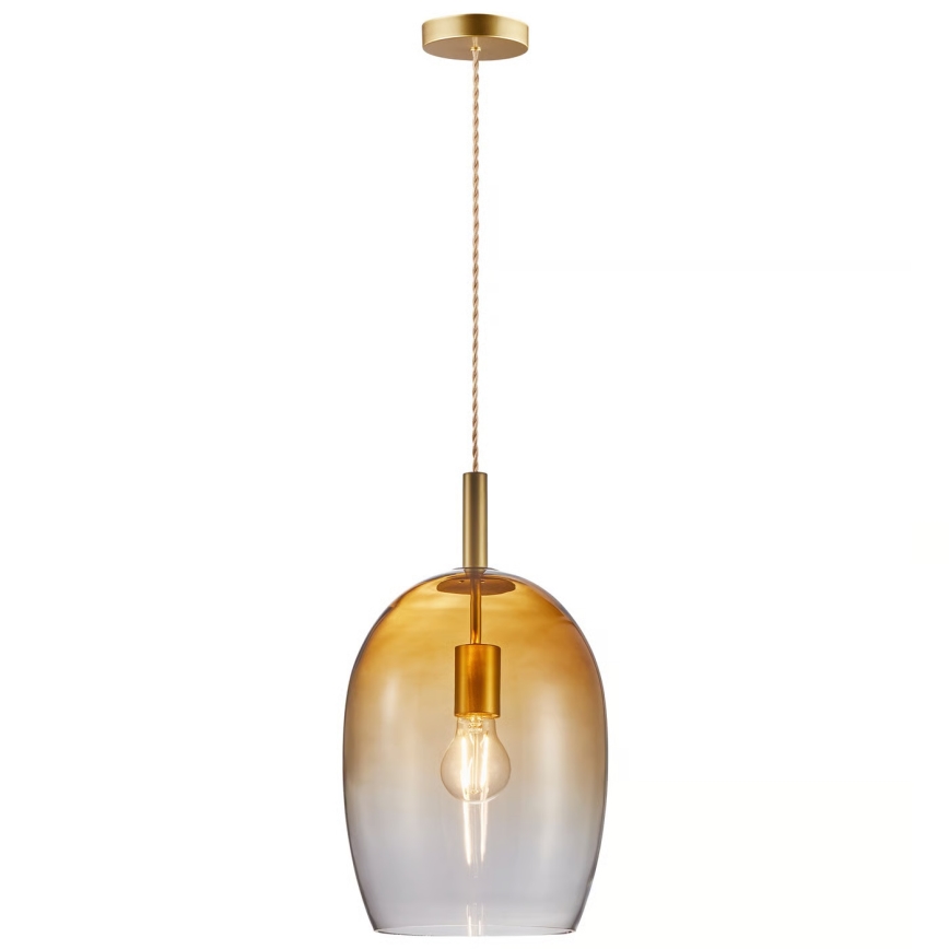 Nordlux - Lámpara colgante con cable UMA 1xE27/40W/230V Ø 23 cm marrón/ahumado