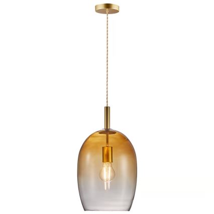 Nordlux - Lámpara colgante con cable UMA 1xE27/40W/230V Ø 23 cm marrón/ahumado