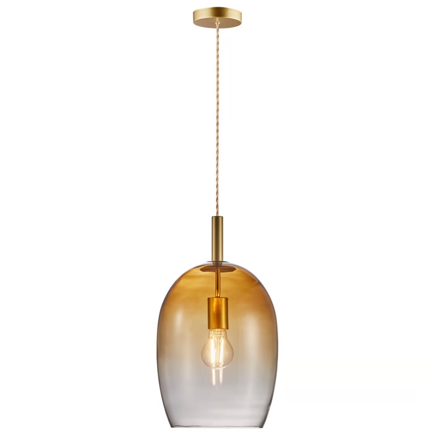 Nordlux - Lámpara colgante con cable UMA 1xE27/40W/230V Ø 23 cm marrón/ahumado