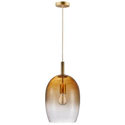 Nordlux - Lámpara colgante con cable UMA 1xE27/40W/230V Ø 23 cm marrón/ahumado