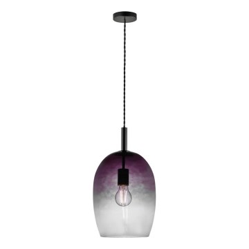 Nordlux - Lámpara colgante con cable UMA 1xE27/40W/230V Ø 23 cm negro/ahumado